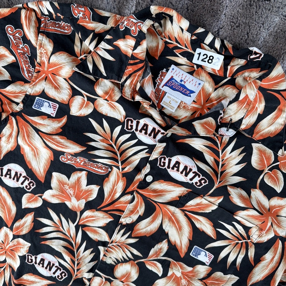 Vintage San Francisco Giants x Reyn Spooner Hawaiian Shirt Floral Hawaii L MLB